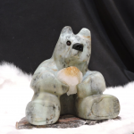 Got Honey soapstone carving by Canadian artist Vance Theoret